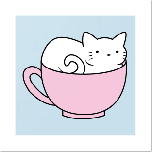 Teacup Cat Posters and Art